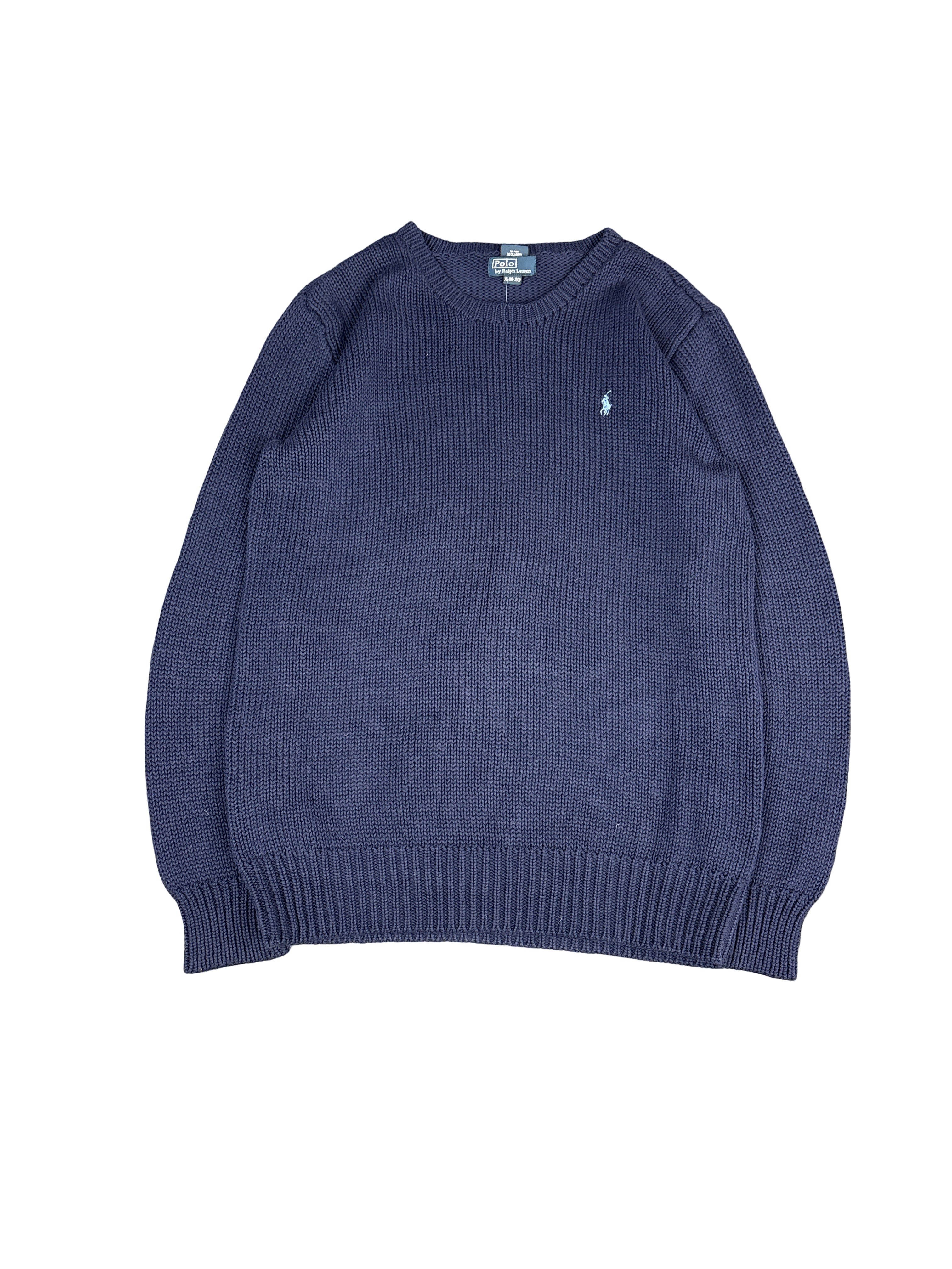 Polo Ralph Lauren Navy Knit Pullover Sweater (XL)