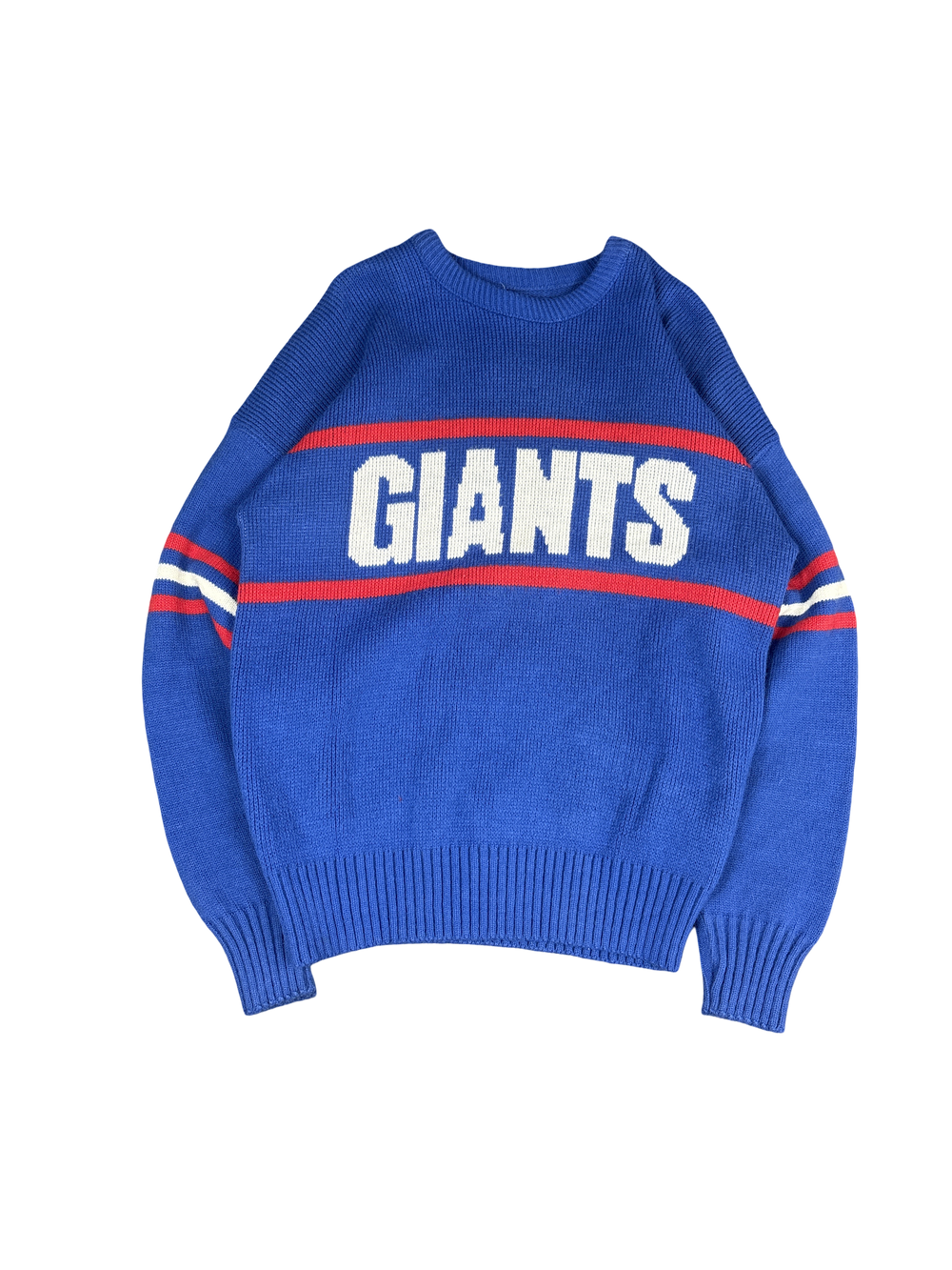Retro New York Giants Knit Pullover Sweater (M)