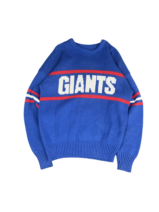 Retro New York Giants Knit Pullover Sweater (M)