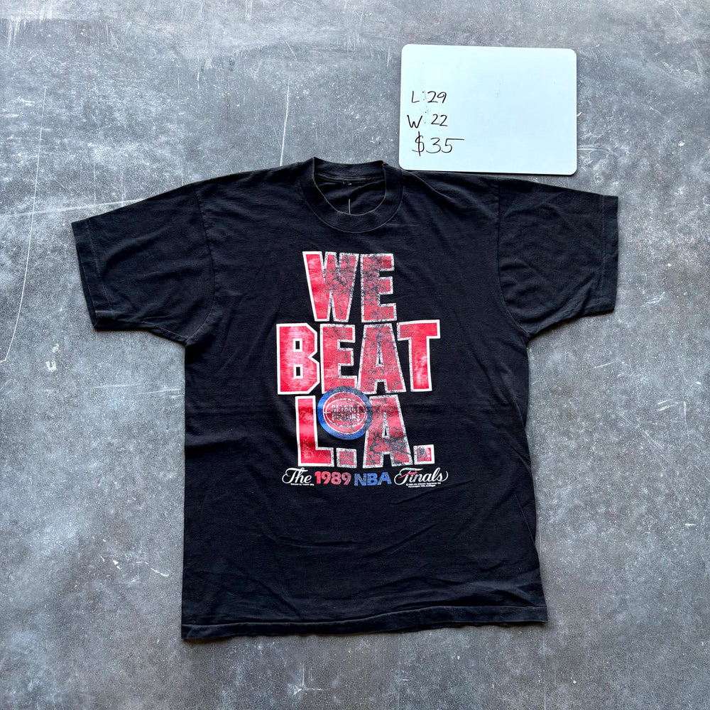 1989 NBA Finals Detroit Pistons Championship Graphic Tee (L)