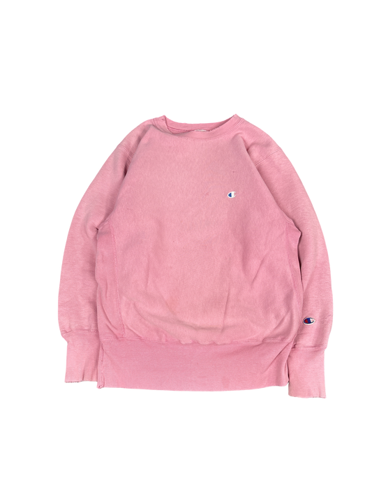 Champion Reverse Weave Pink Crewneck Sweatshirt (M)