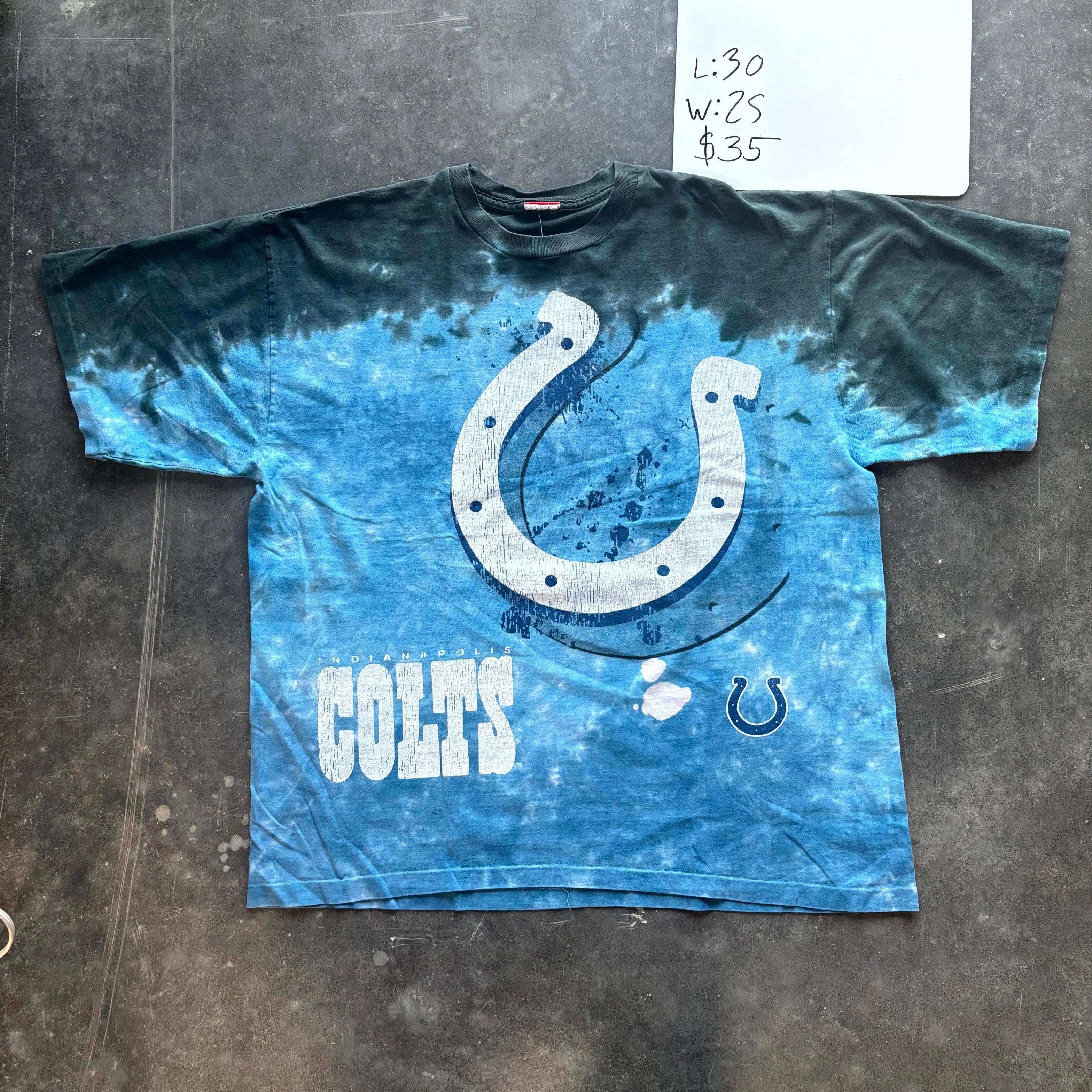 1990s Indianapolis Colts Tie Dye Graphic Tee (2XL)