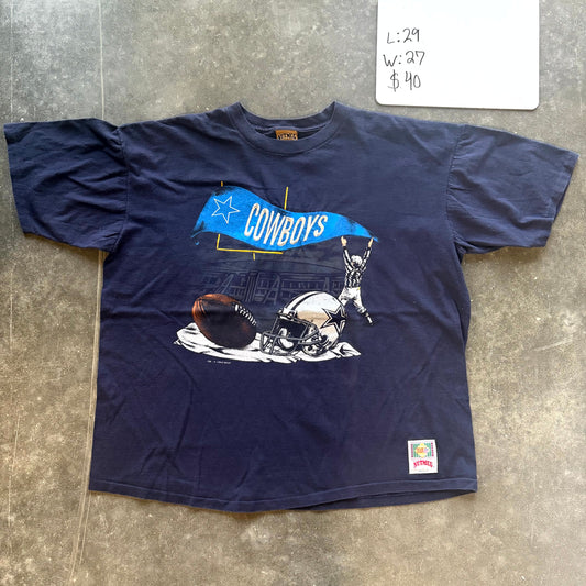 1990s Dallas Cowboys Nutmeg Graphic T-Shirt (XL)