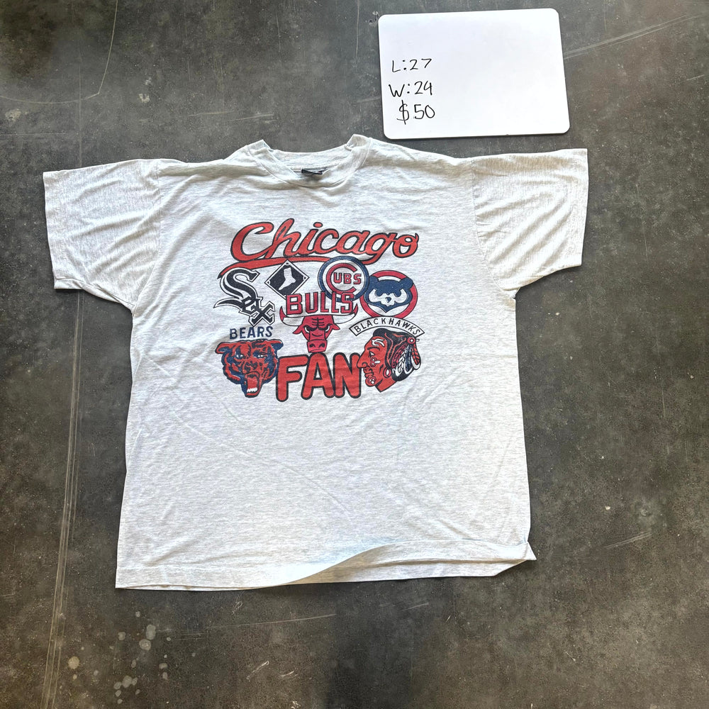 1990s Chicago Sports Fan Graphic Tee (XL)