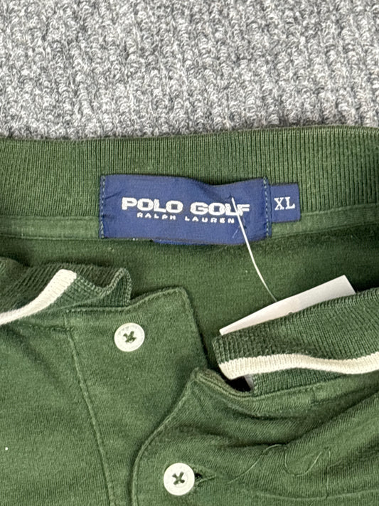 Ralph Lauren Polo Golf Green Long Sleeve Polo Shirt (XL)