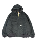 Carhartt J140 Black Duck Quilted Lined Hooded Jacket (3XL)