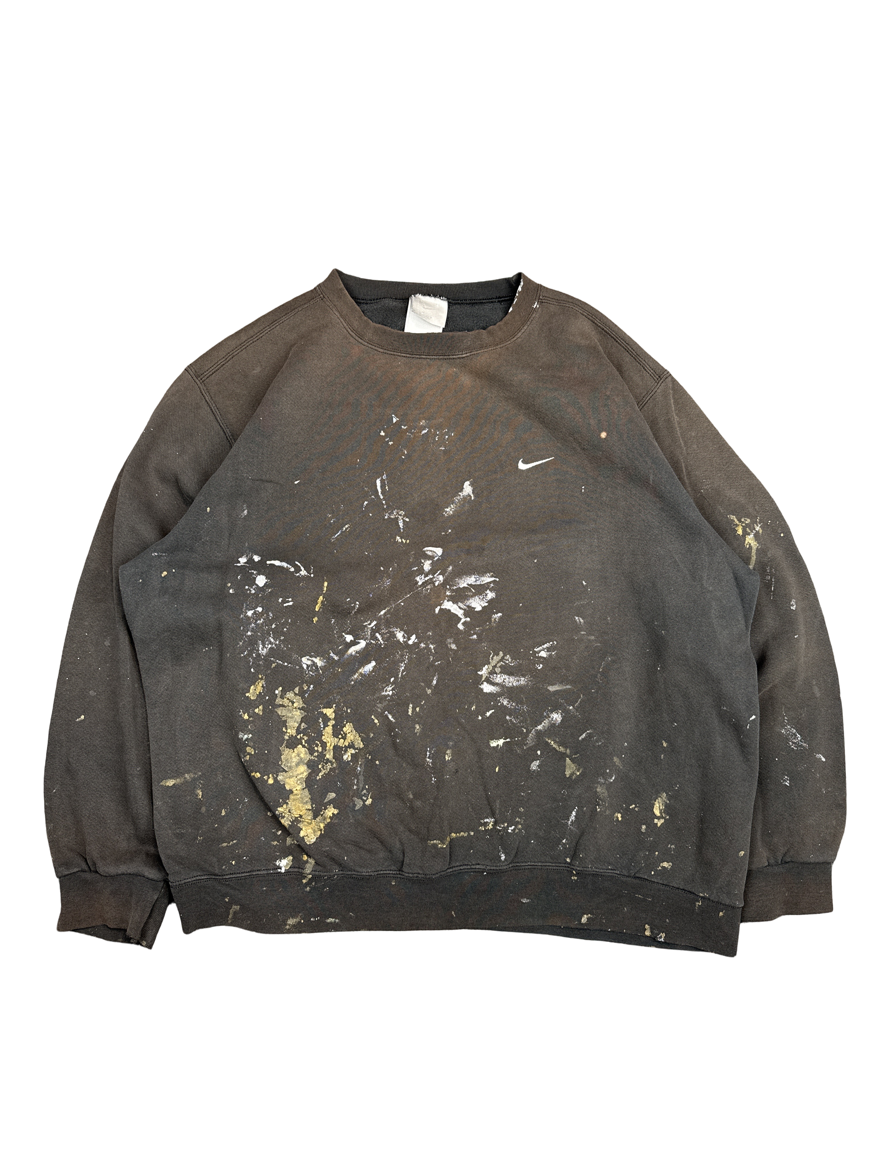 Distressed Nike Paint-Splatter Sweatshirt (2XL)
