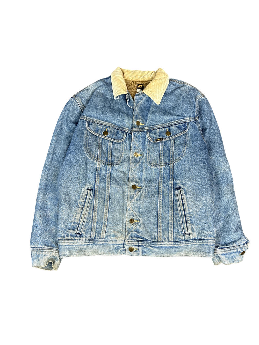 1980s Lee Sherpa Lined Denim Jacket (M)