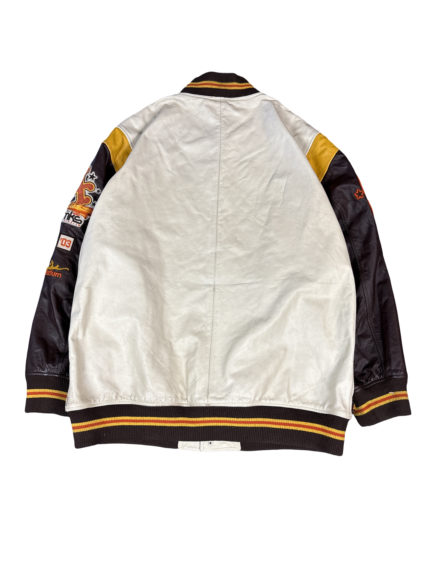 Y2K Akademiks Stadium Division Leather Varsity Jacket (XXL)