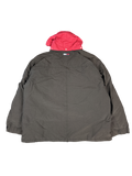 1990s Tommy Hilfiger Brown Red Hooded Jacket (XL)