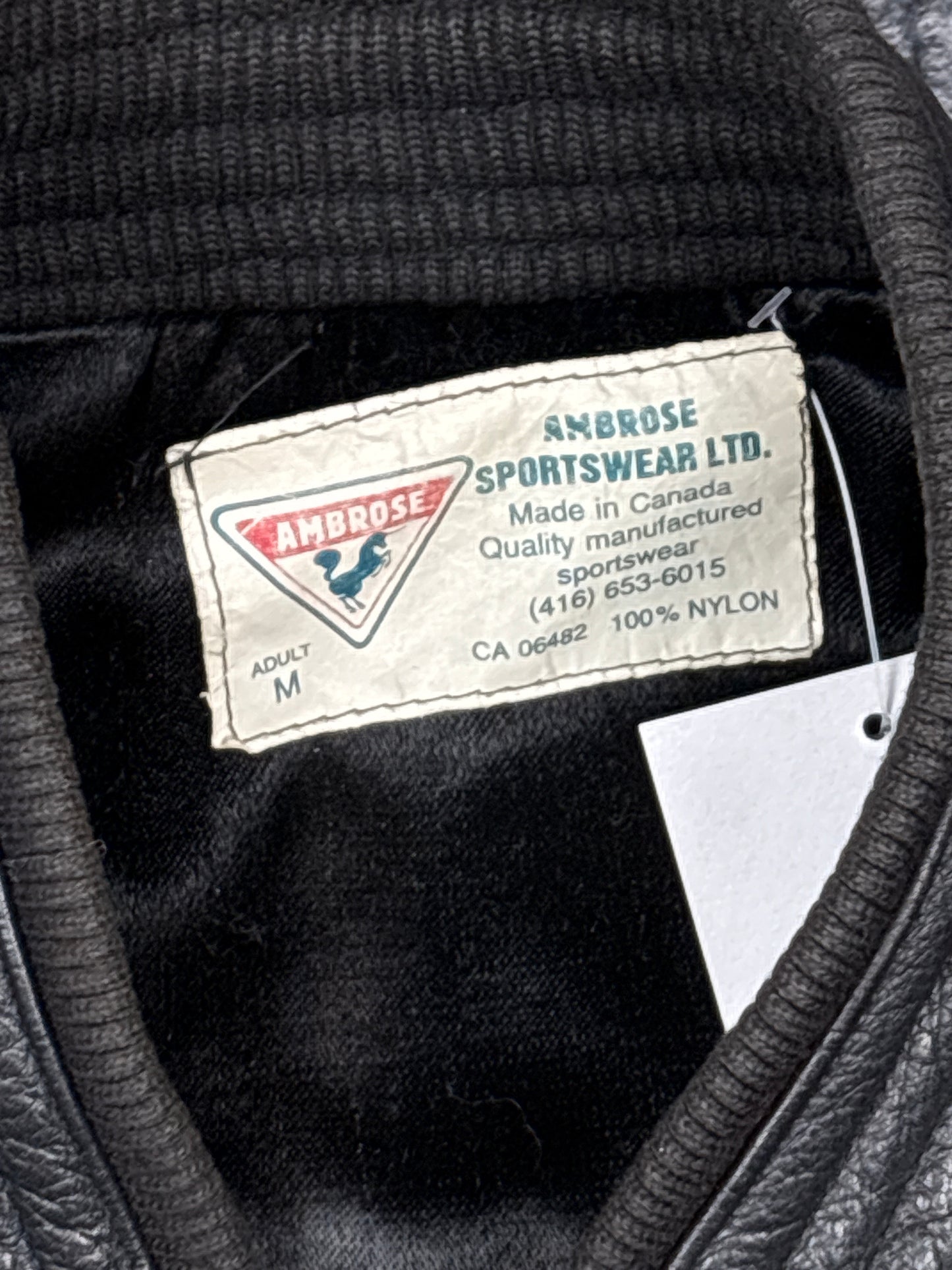 1990s Spalding Black Varsity Jacket (M)