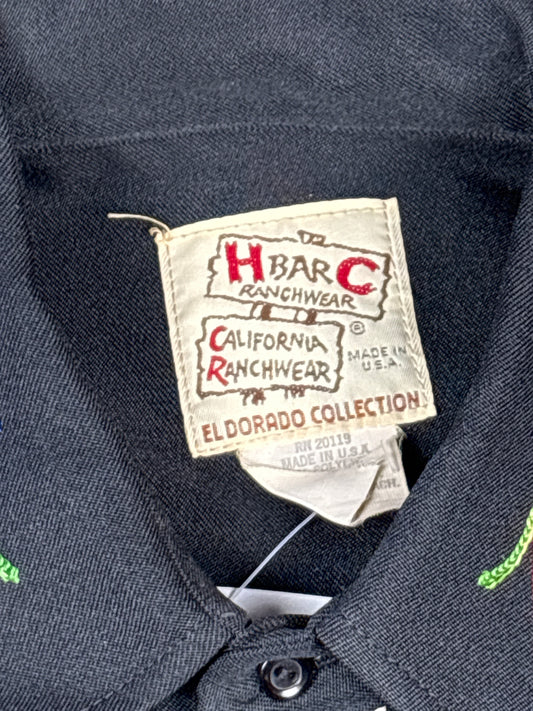 H Bar C Ranchwear Eldorado Western Embroidered Shirt (L)