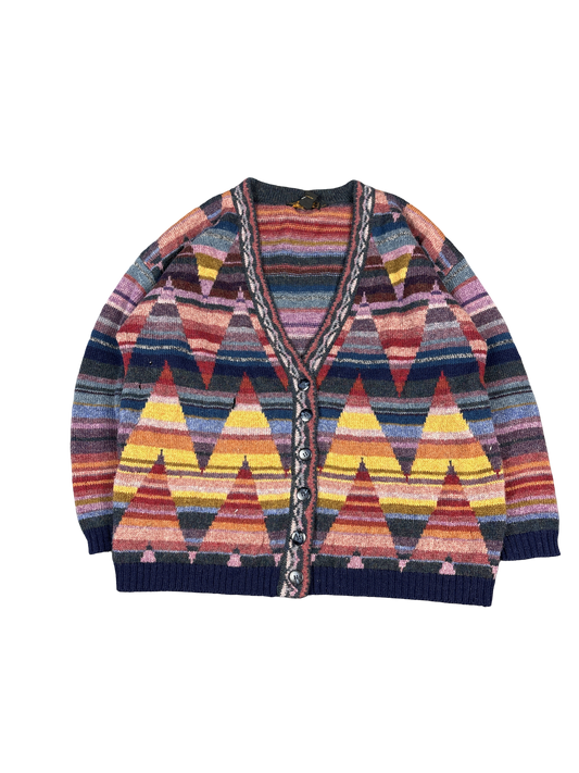 Eddie Bauer Wool Southwestern Pattern Cardigan (L)