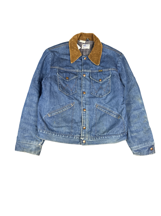 1970s Wrangler Corduroy Collar Denim Jacket (M)