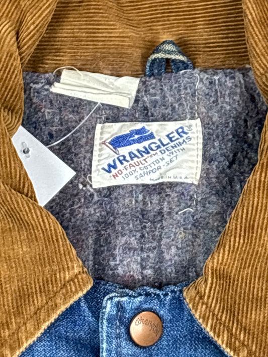 1970s Wrangler Corduroy Collar Denim Jacket (M)