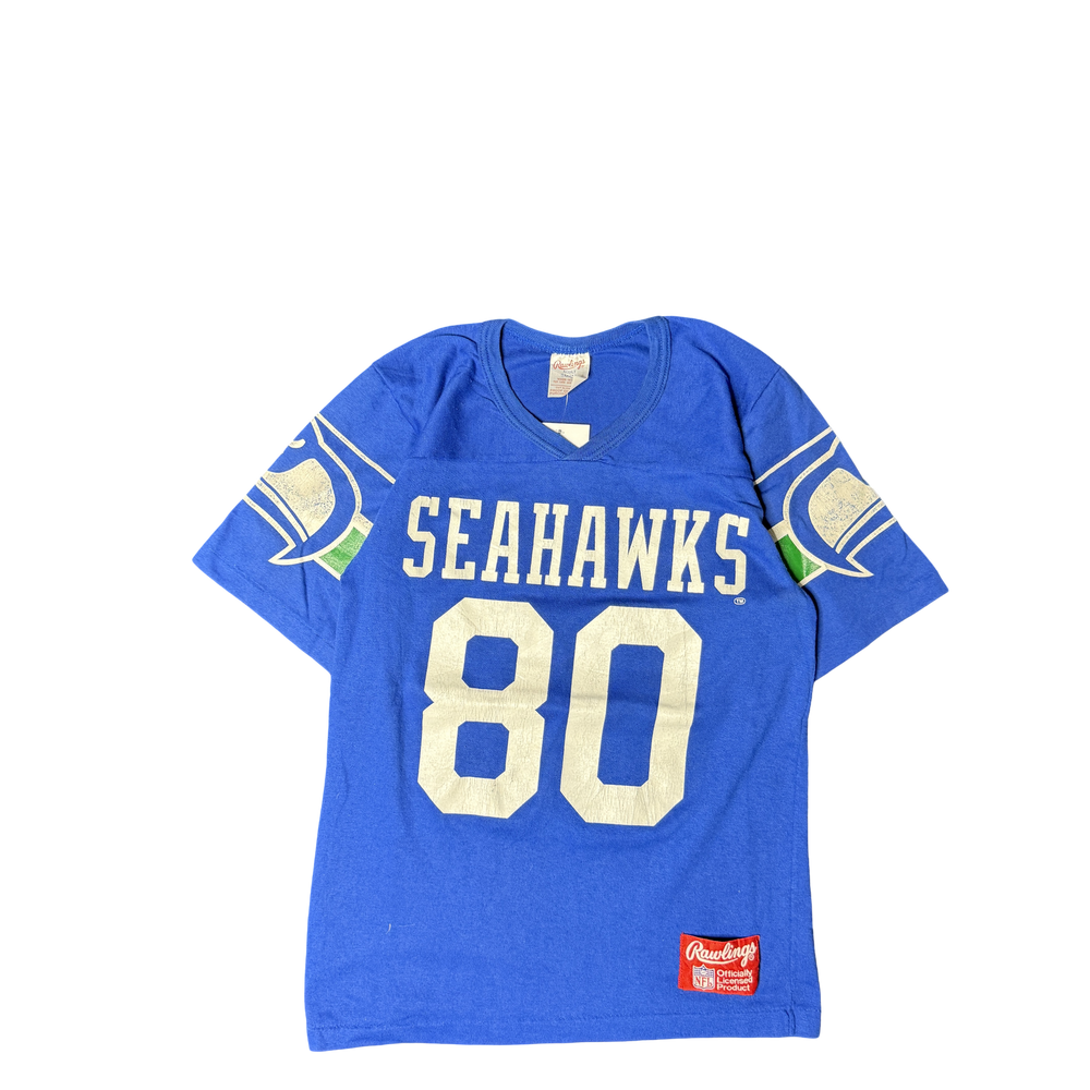 1980s Rawlings Seattle Seahawks #80 Football Jersey Tee (S)
