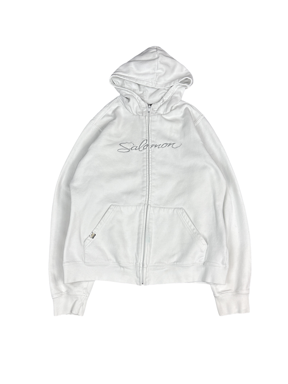 Salomon White Zip-Up Hoodie (XL)