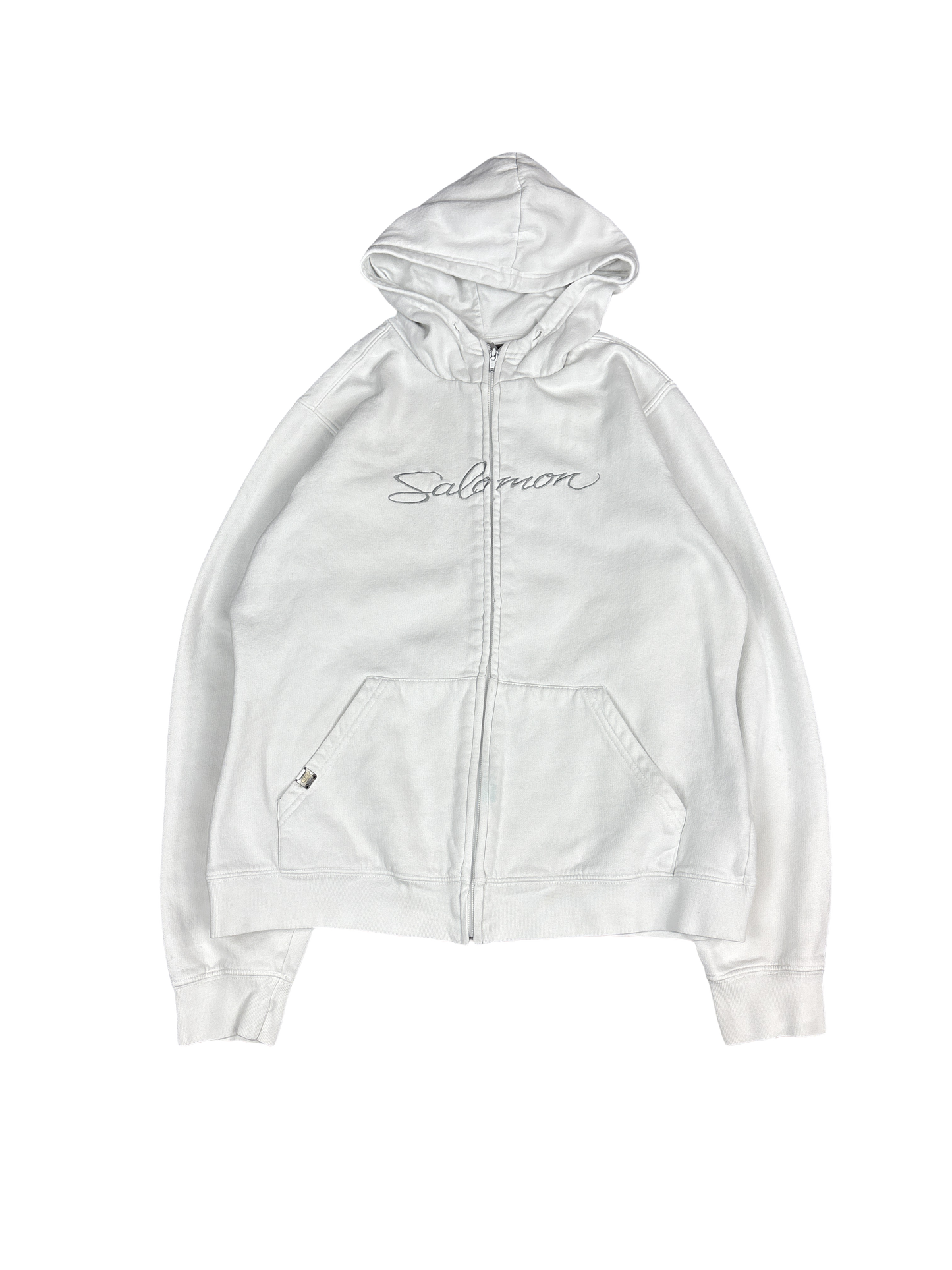 Salomon White Zip-Up Hoodie (XL)