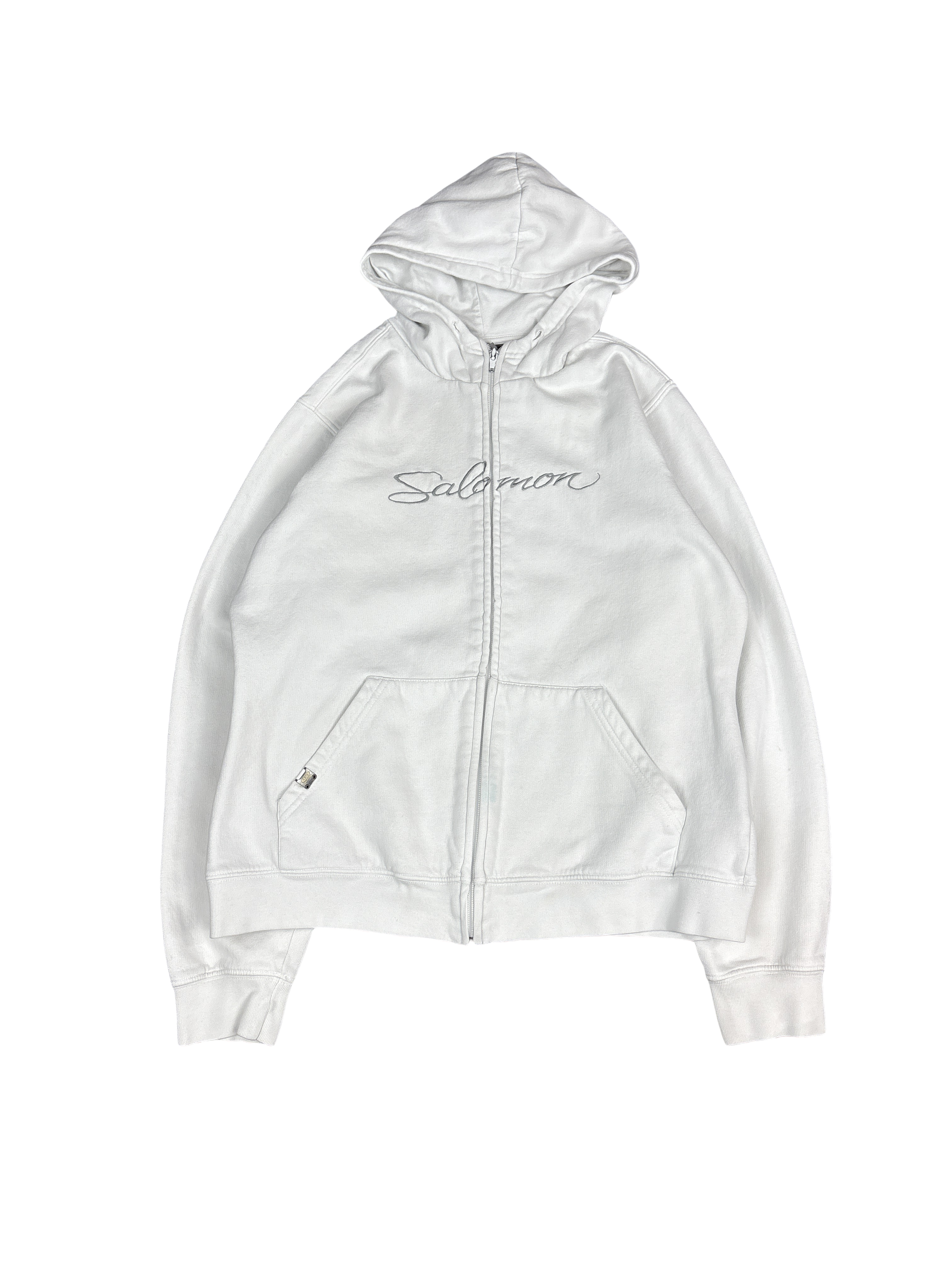 Salomon White Zip-Up Hoodie (XL)