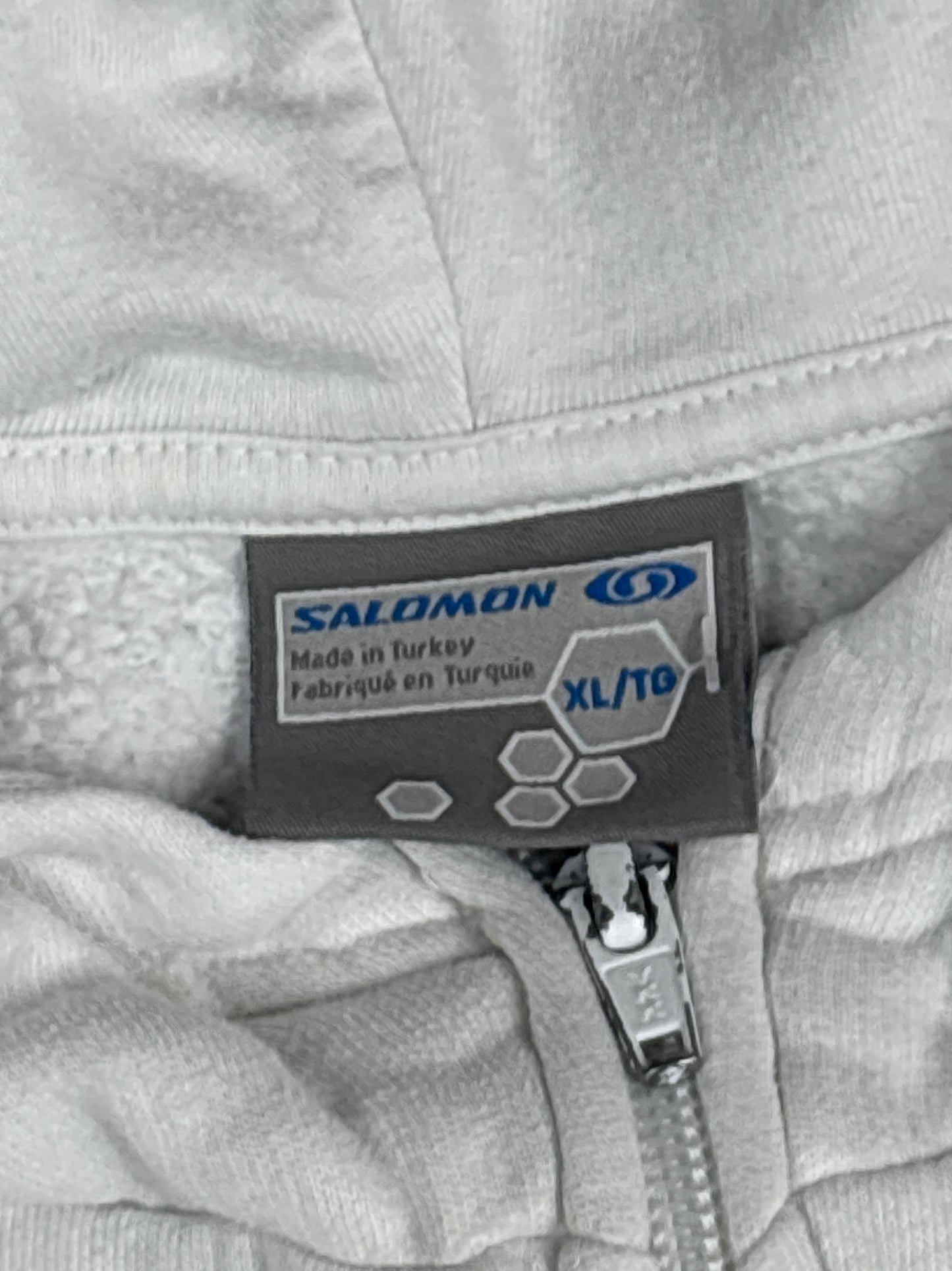 Salomon White Zip-Up Hoodie (XL)