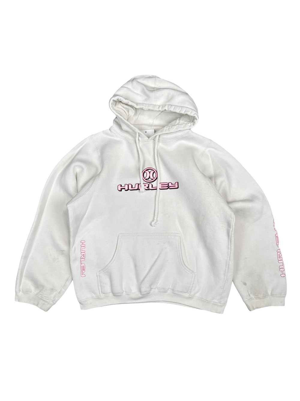 Y2K Hurley Pink Logo Hoodie (L)
