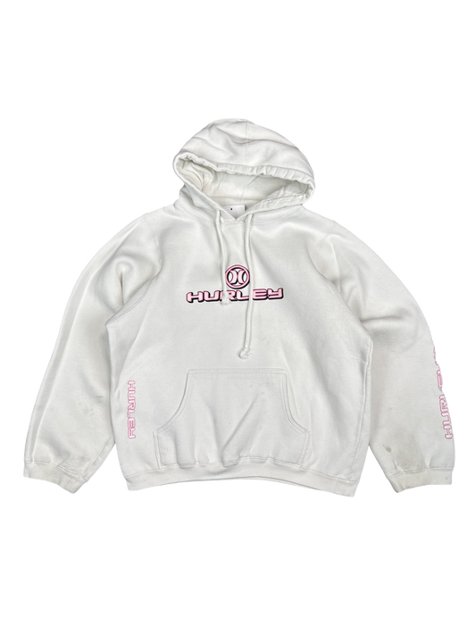 Y2K Hurley Pink Logo Hoodie (L)