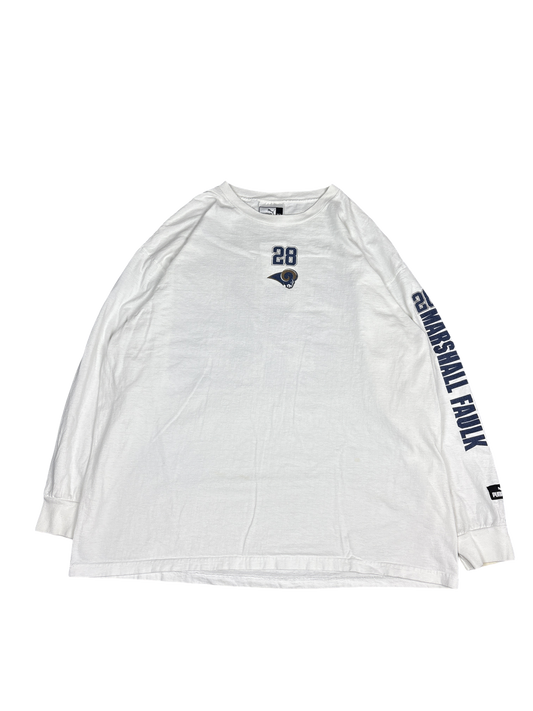 1990s Puma Marshall Faulk Rams Long Sleeve Tee (XL)