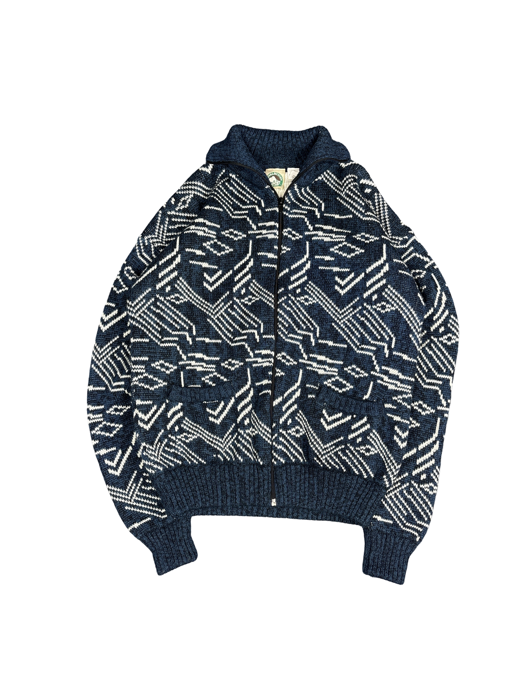 Appalachian Trail Geometric Knit Zip Pullover (M)