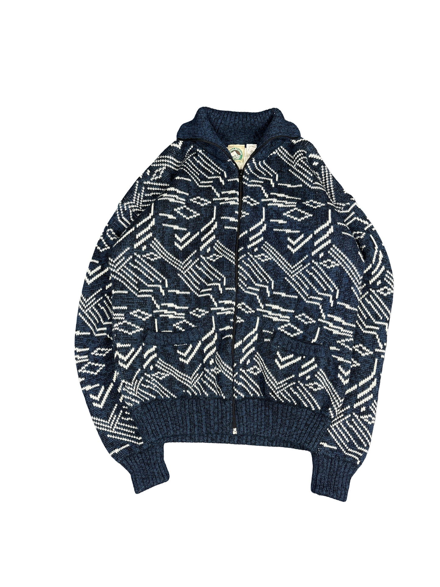 Appalachian Trail Geometric Knit Zip Pullover (M)