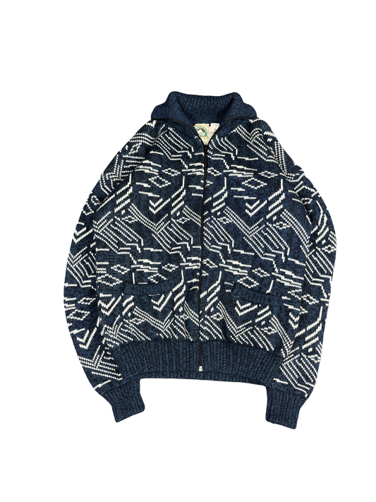 Appalachian Trail Geometric Knit Zip Pullover (M)