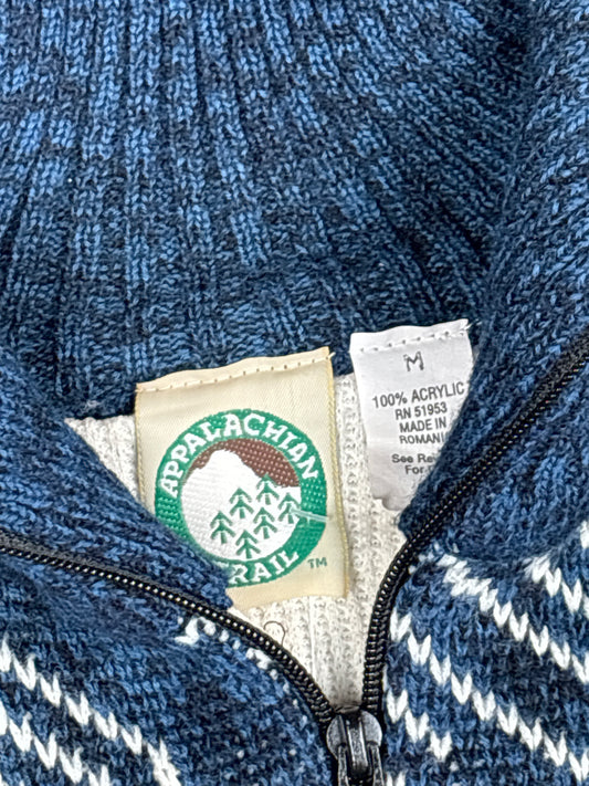 Appalachian Trail Geometric Knit Zip Pullover (M)
