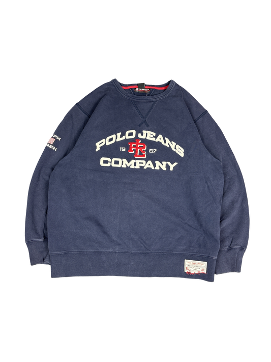 Polo Jeans Company Navy Crewneck Sweatshirt (L)