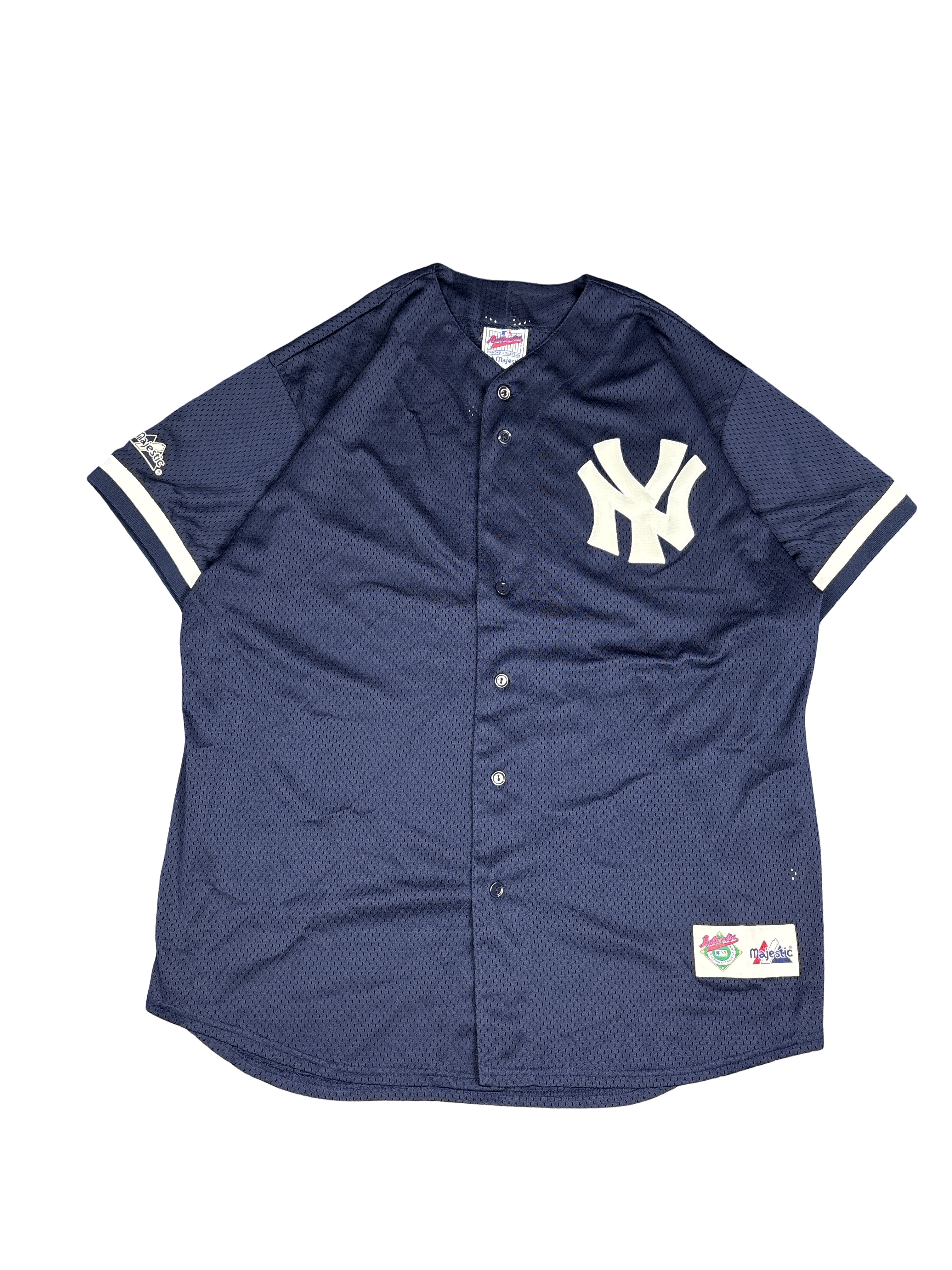 1990s Majestic New York Yankees Mesh Baseball Jersey (2XL)
