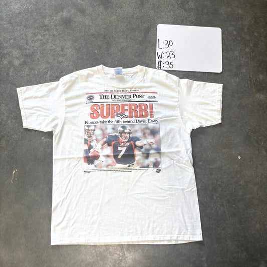 1990s Denver Broncos Super Bowl Graphic Tee (XL)