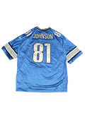 2000s Reebok NFL Detroit Lions #81 Johnson Football Jersey (2XL)