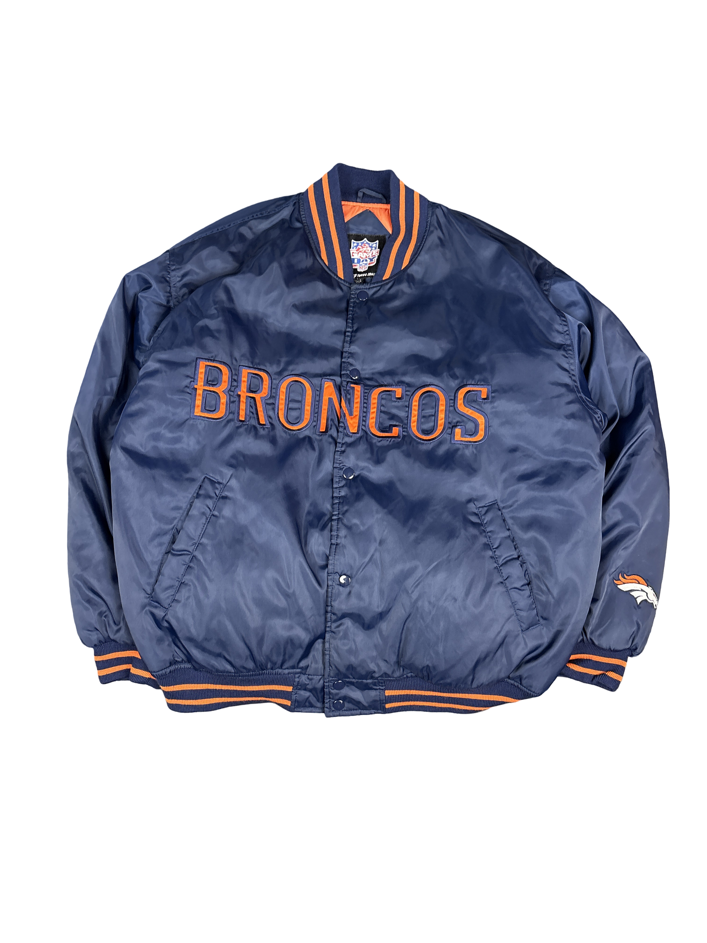 1990s NFL Game Day Denver Broncos Satin Jacket (L)