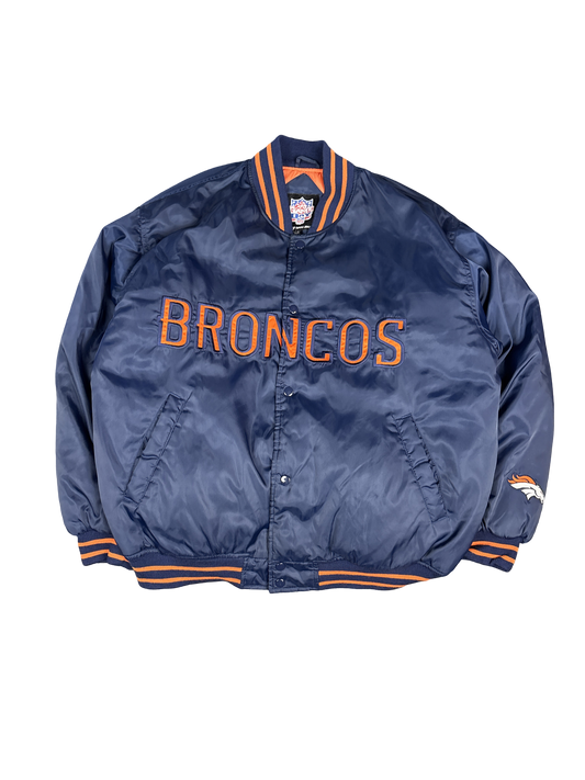1990s NFL Game Day Denver Broncos Satin Jacket (L)