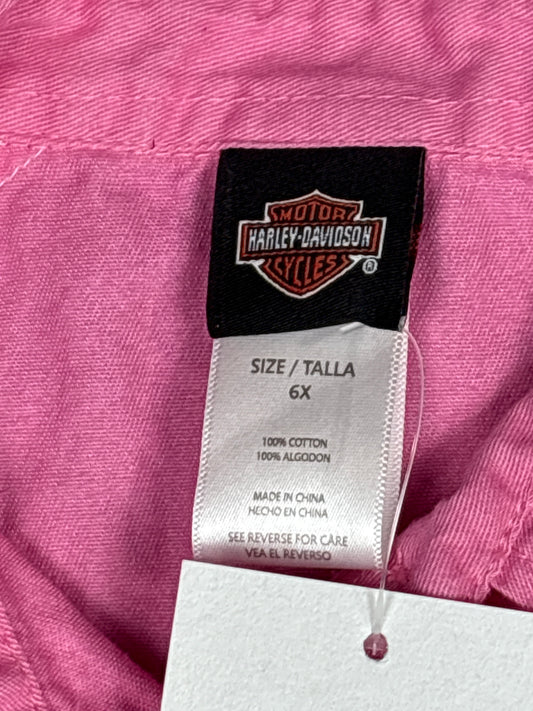 Harley-Davidson Pink Button-Up Shirt (6X)