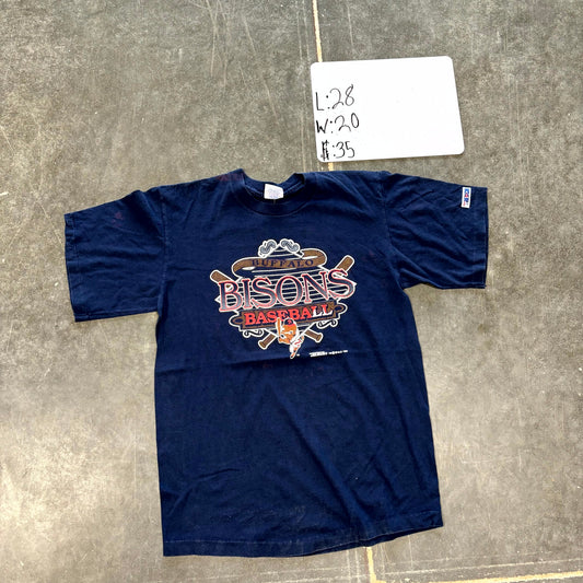 1990s Buffalo Bisons Baseball Graphic Tee (L)