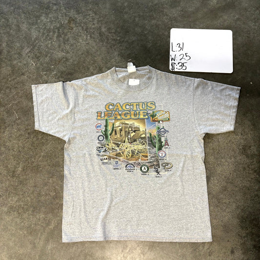 1990s Lee Sport Cactus League Spring Training Baseball Graphic Tee (2XL)