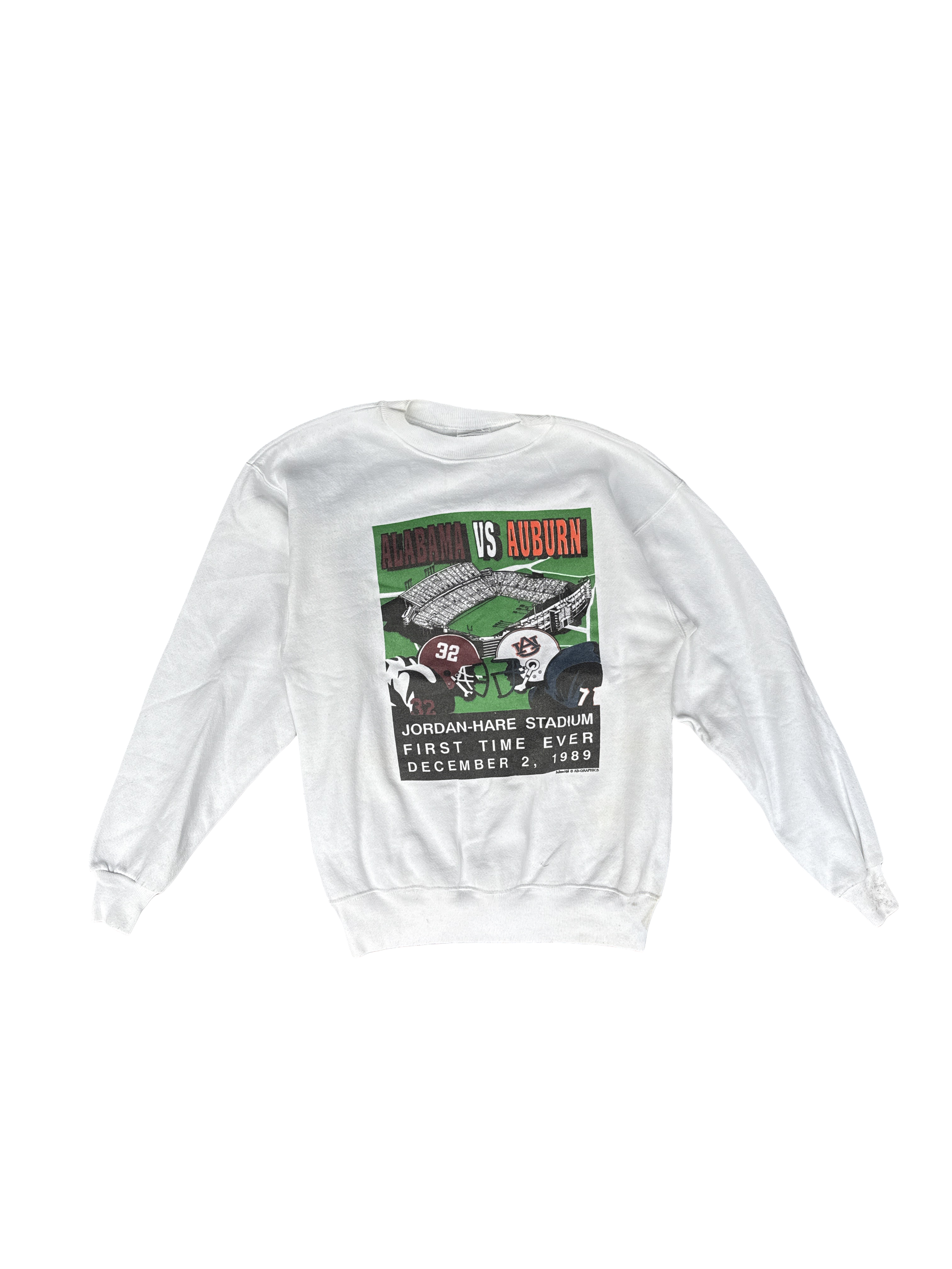 1989 Alabama vs Auburn Football Sweatshirt (M)