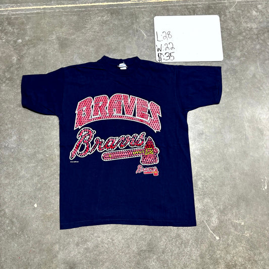 1990s Braves MLB Graphic T-Shirt (L)