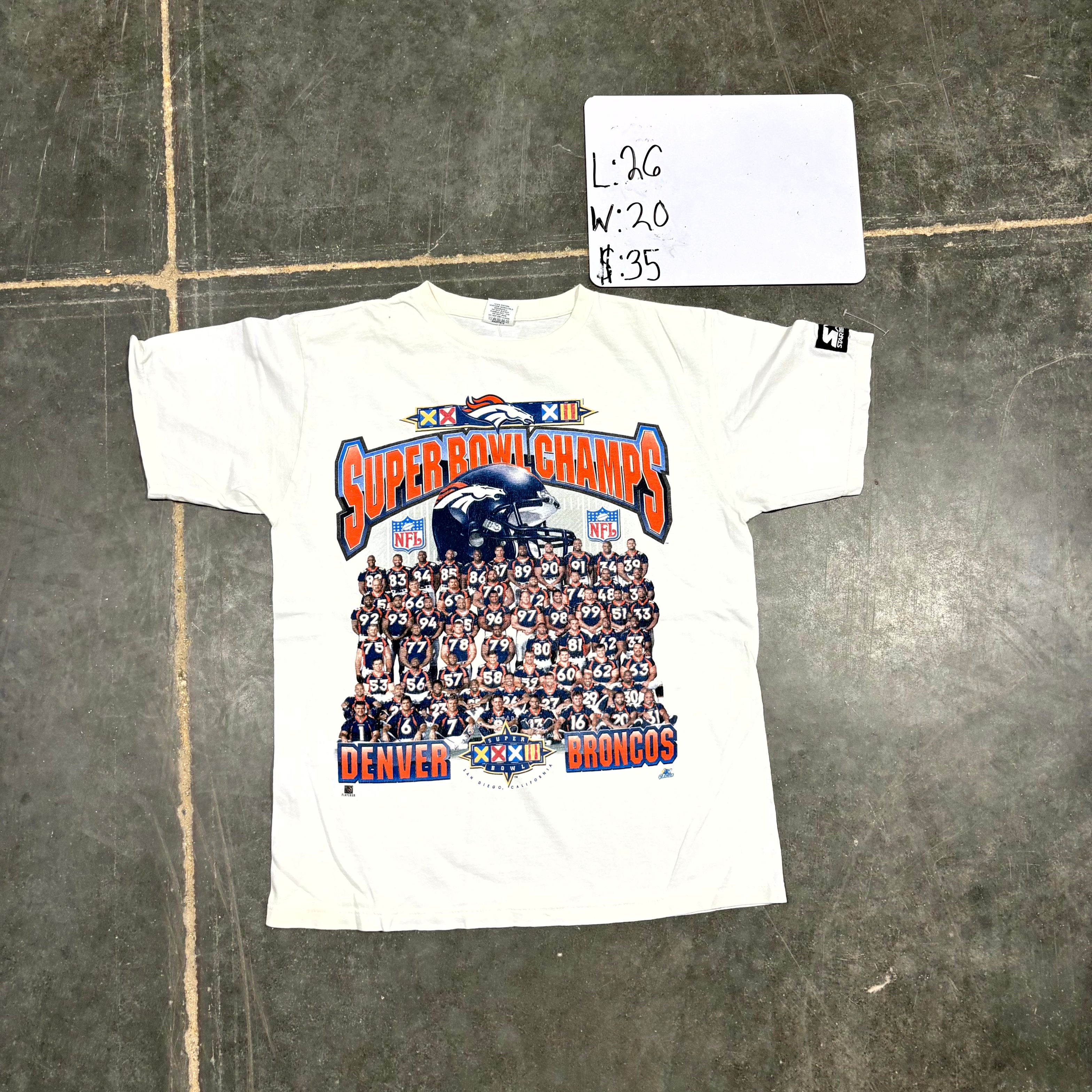 1998 Denver Broncos Super Bowl Champs Graphic Tee (M)