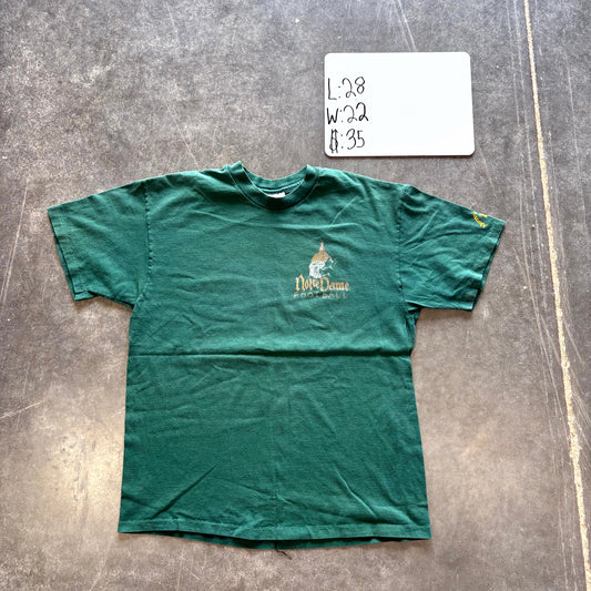 1990s Notre Dame Fighting Irish Football Graphic T-Shirt (L)