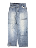 1990s Rio Beverly Savvy Denim Patchwork Jeans (32)