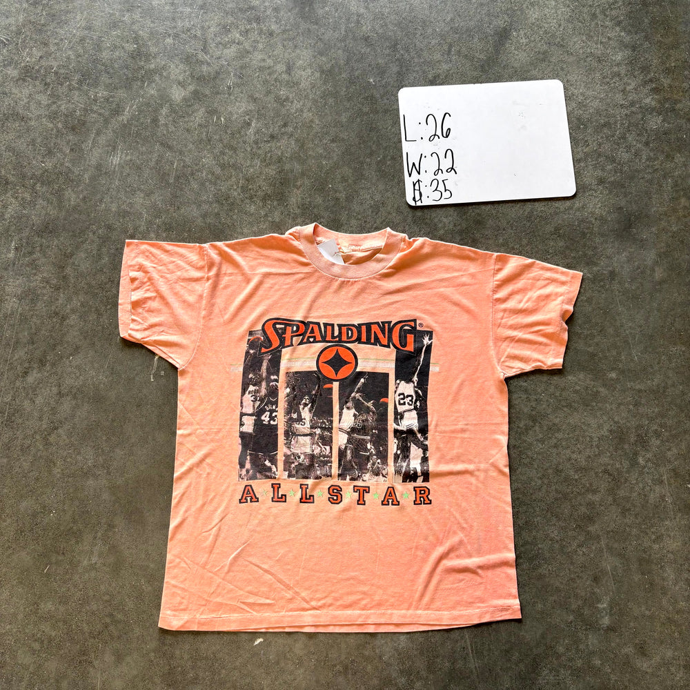 1990s Spalding Allstar Basketball Graphic T-Shirt (M)