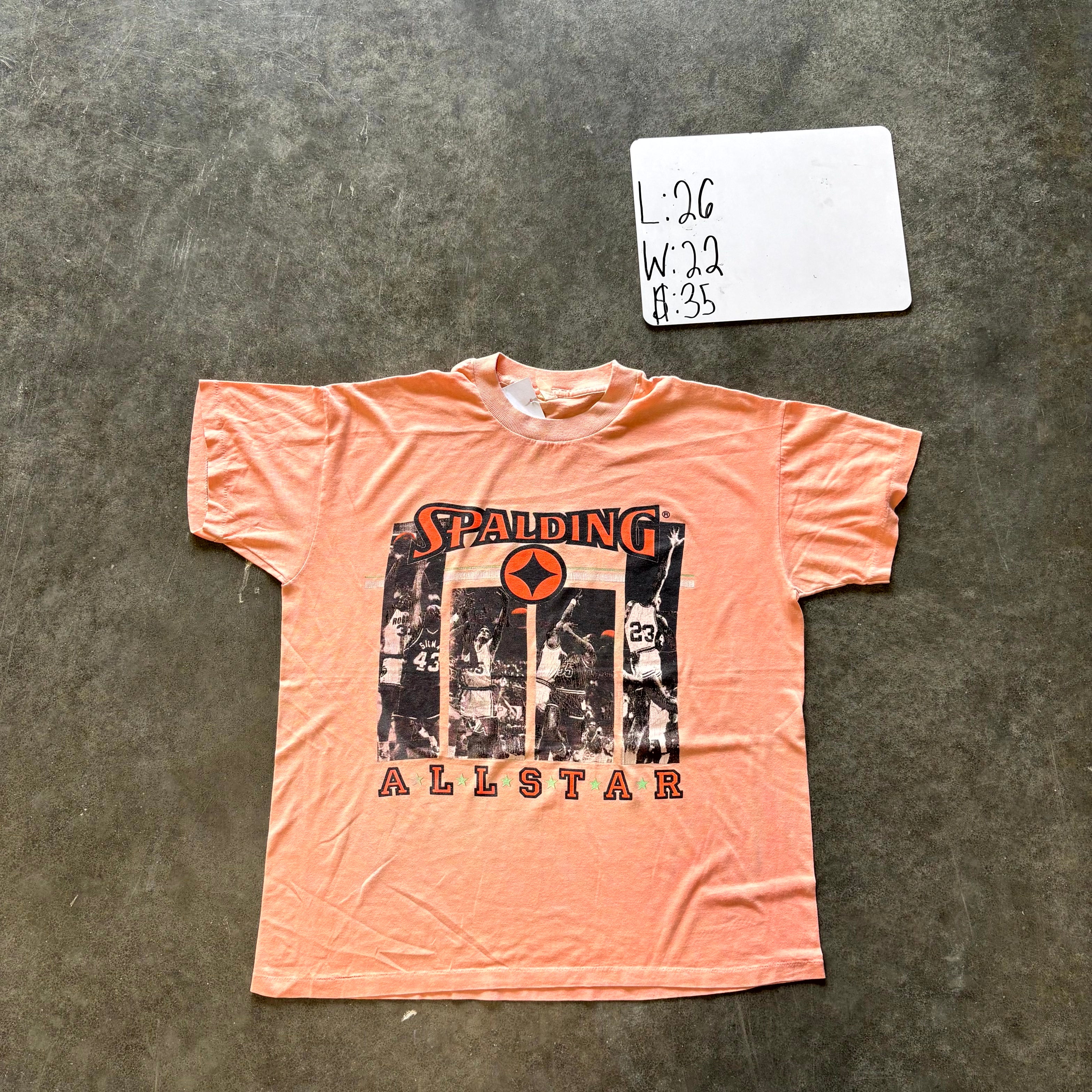 1990s Spalding Allstar Basketball Graphic T-Shirt (M)