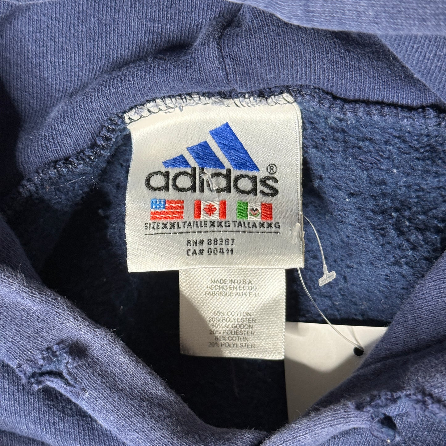 Adidas Blue Pullover Hoodie (XL)