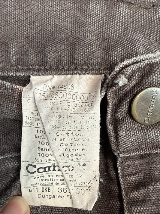 Carhartt Brown Dungaree Fit Work Pants (36x30)