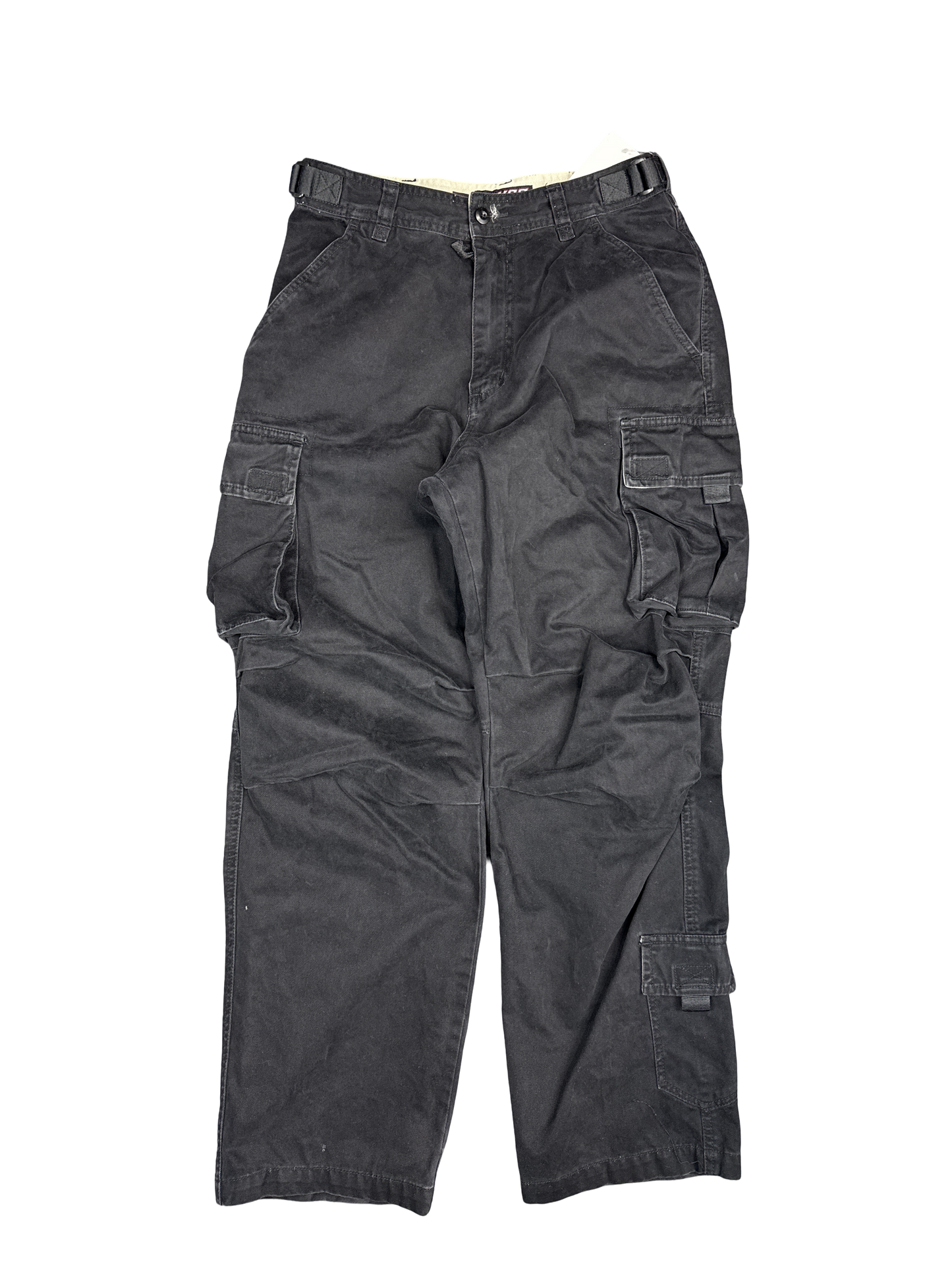 Y2K Plugg Worldwide Black Cargo Pants (29x30)